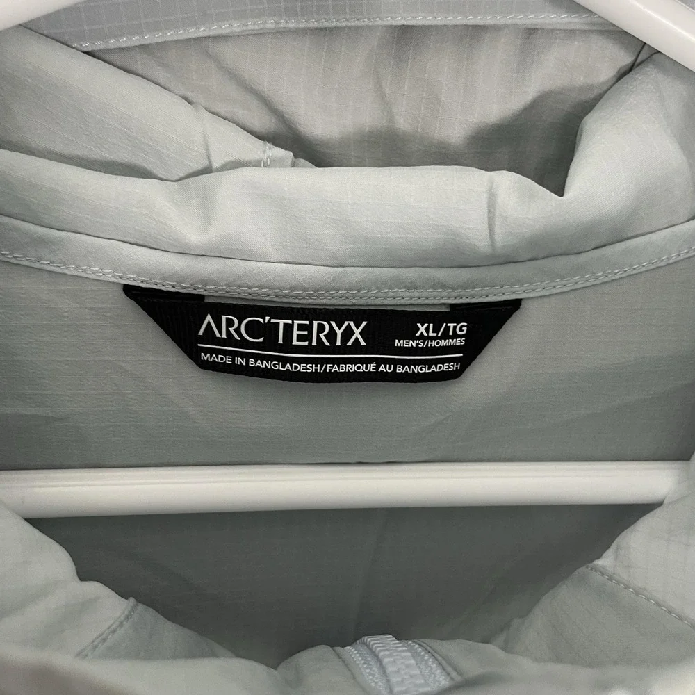Arc'teryx Squamish Hoody Jacket Mens XL Gray Hooded Windbreaker Lightweight